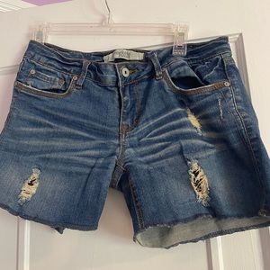 Denim Distressed Shorts